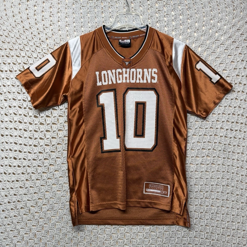 Texas Longhorn Colosseum Brand Jersey Youth Boys L 16-18 Orange #10 Athletic - Picture 1 of 9